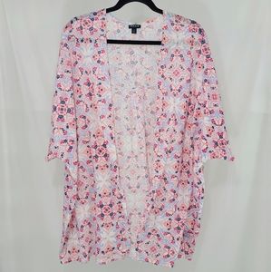 TORRID Colorful Geometric Print Kimono Open Front Cardigan Size 26 4X